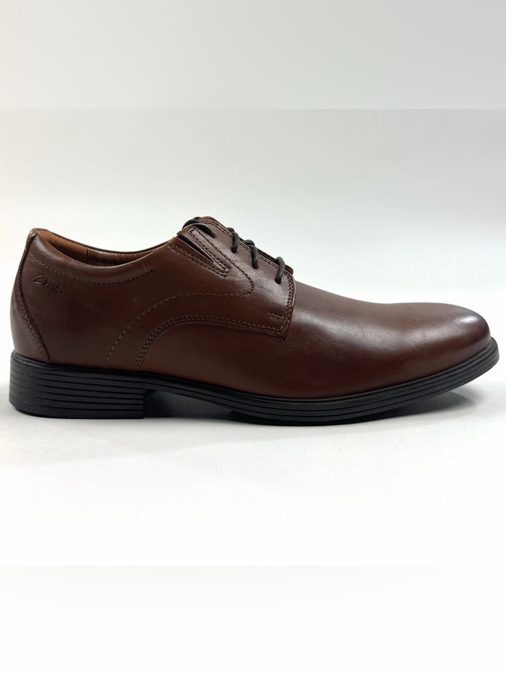 Clarks Whiddon Plain Toe Brown Men 7 Leather Dress Shoes Oxford Comfort 26152919